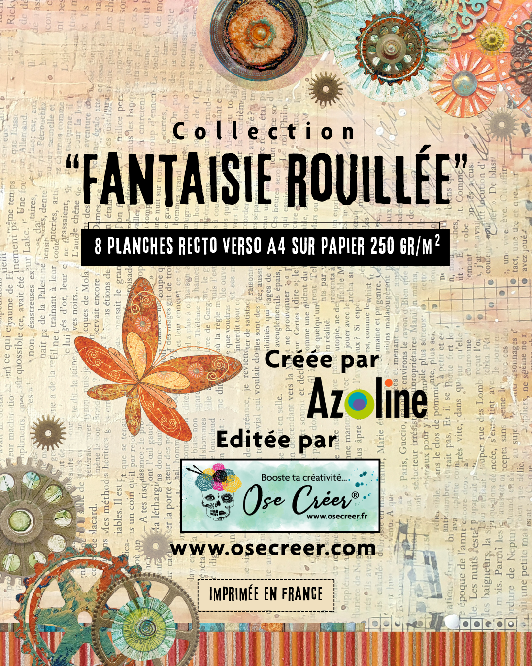 Collection Papiers Fantaisie Rouillée (Azoline)