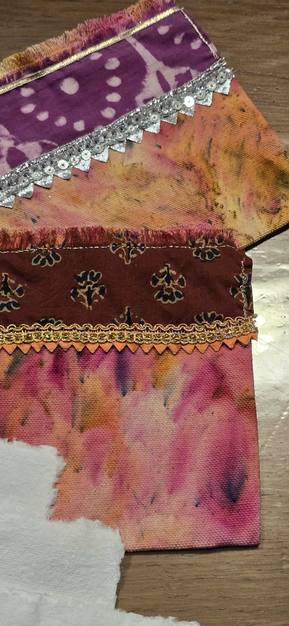 Trousse khadi Rose/orange