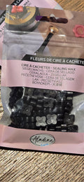 cire à cacheter fleurs noires