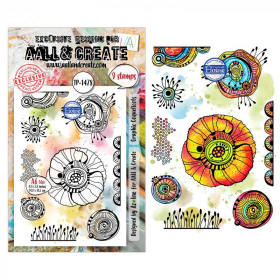 Tampon clear Azoline AAll and Create Graphic coquelicot