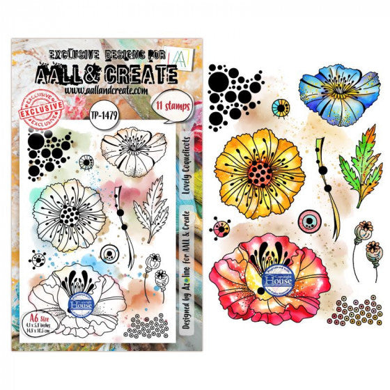 Tampon clear Azoline AAll and Create lovely coquelicot